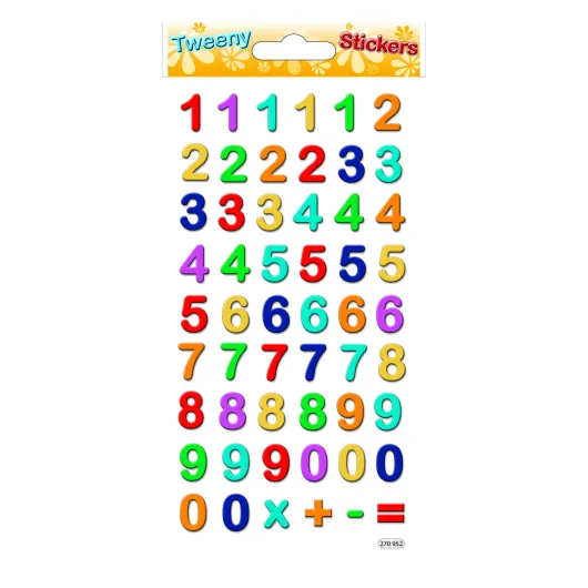 PEGATINAS TWEENY FOAMY NUMEROS BRILLO