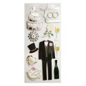 PEGATINAS SCENY SCRAP & DECO BODA EL RELIEVE