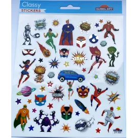 PEGATINAS CLASSY SUPERHEROES GLITTER