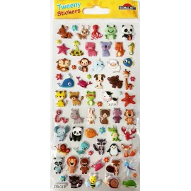 PEGATINAS TWEENY FOAMY ANIMALES ADORABLES GLITTER