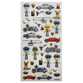 PEGATINAS TWEENY FOAMY POLICIA