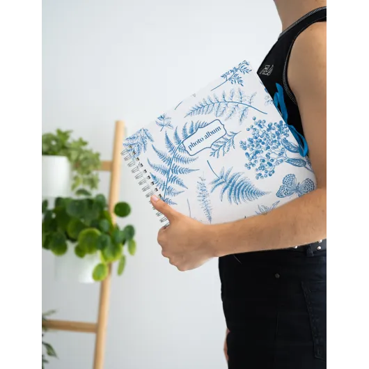 SCRAPBOOK ALBUM FOTO 26X26 CM 40 PAGINAS BLUE NATURE