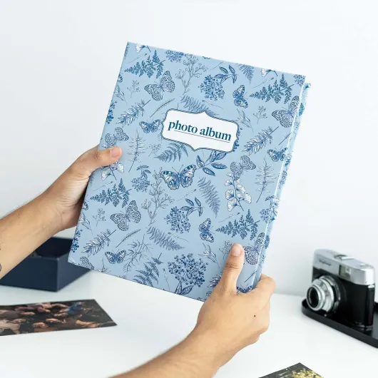 ALBUM FOTO 304 BOLSILLOS 13X20 CM BLUE BOTANY