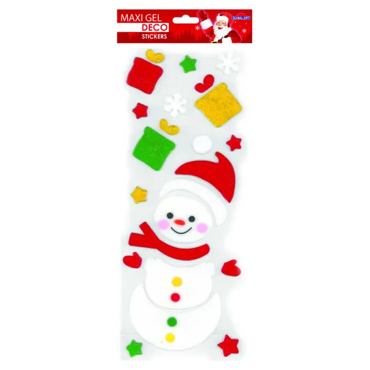 ADESIVI MAXI GEL DECO NATALE PUPAZZO DI NEVE