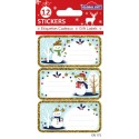 ETICHETTE NATALE PUPAZZO DI NEVE