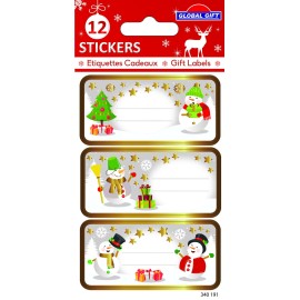ETICHETTE NATALE PUPAZZI DI NEVE
