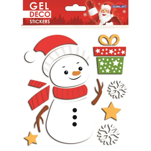 ADESIVI GEL DECO NATALE PUPAZZO DI NEVE