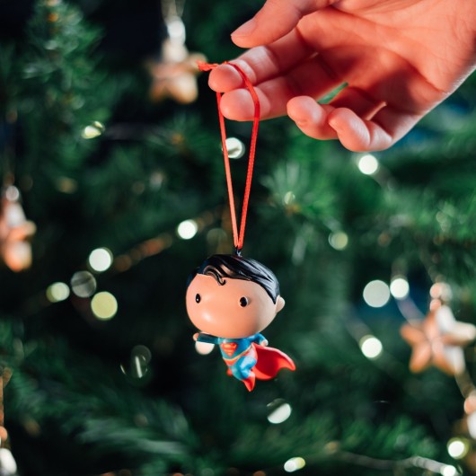 SET DE 3 ADORNOS DE NAVIDAD DC COMICS-SUPERMAN, WONDER WOMAN Y AQUAMAN