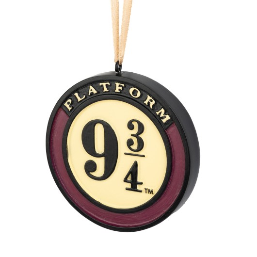 SET 3 DECORAZIONI DI NATALE HARRY POTTER-CAPPELLO PARLANTE, BINARIO 9 3/4 E HEDWIG