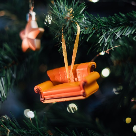 SET 3 DECORAZIONI DI NATALE FRIENDS-PAVO, SOFA E TAZA CENTRAL PERK