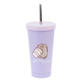BICCHIERE IN ACCIAIO CON CANNUCCIA PUSHEEN MOMENTS