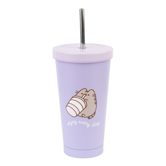 BICCHIERE IN ACCIAIO CON CANNUCCIA PUSHEEN MOMENTS