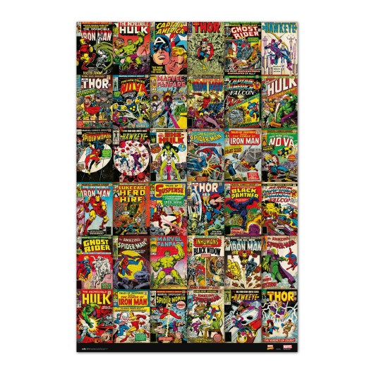 POSTER MARVEL COMICS CLASSIC COVERS