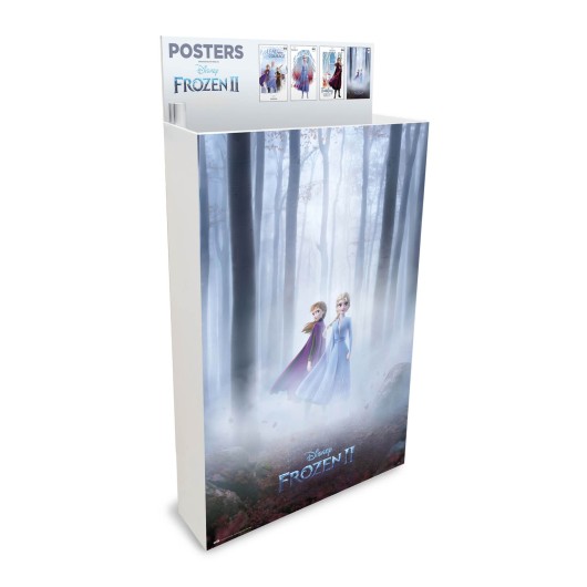 ESPOSITORE PROMOBIN CARTONE RETTANGOLARE capac. 80 poster (SENZA MERCE)