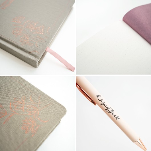 SET QUADERNO PREMIUM A5 CON PENNA RAQUEL BECK