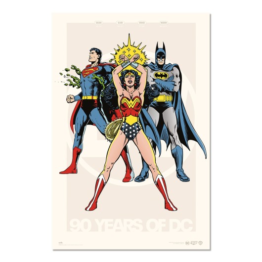 POSTER DC COMICS 90 ANNIVERSARIO