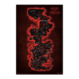 POSTER IL TRONO DI SPADE HOUSE OF THE DRAGON MAPPA DI WESTEROS