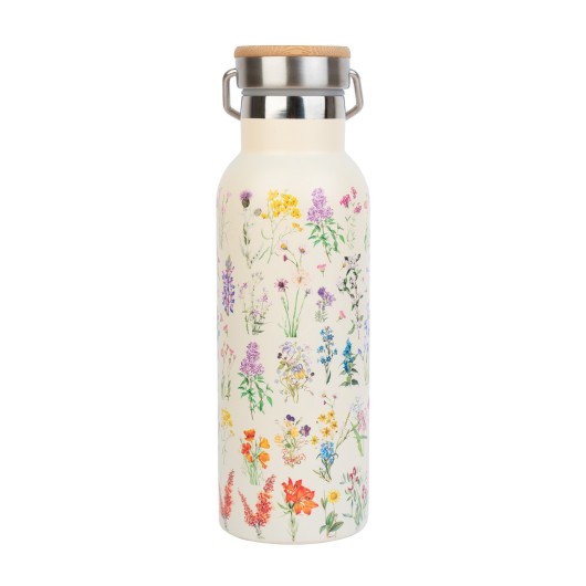 BOTTIGLIA METALICA CON MANICO  WILD FLOWERS