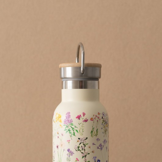 BOTTIGLIA METALICA CON MANICO  WILD FLOWERS