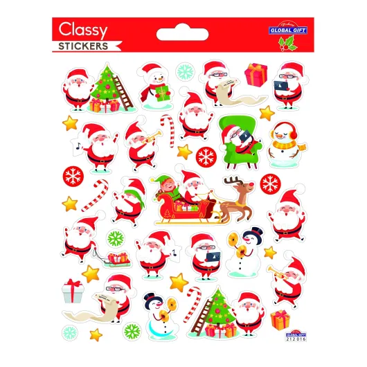 ADESIVI CLASSY NATALE BABBO NATALE