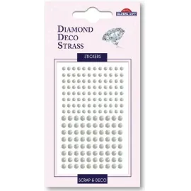ADESIVI DIAMOND DECO STRASS MINI PERLE BIANCHE