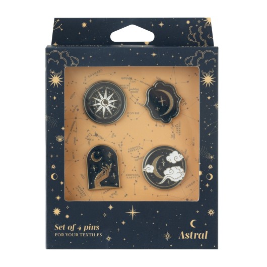 SET DE 4 PIN BADGE ASTRAL