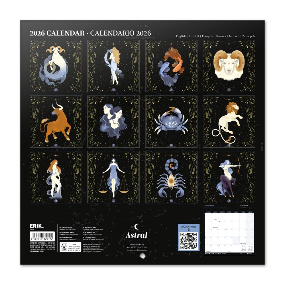 CALENDARIO 2026 30X30 ASTRALE