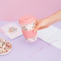BICCHIERE DI CERAMICA CON TAPPO PUSHEEN MOMENTS