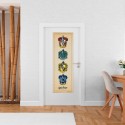 POSTER PORTA HARRY POTTER HOUSE CRESTS
