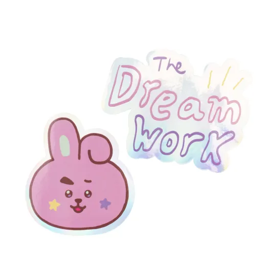 PACK 2 ADESIVI IN VINILE BT21 THE JOURNEY COOKY