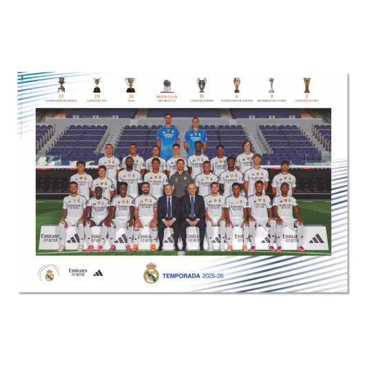 POSTER REAL MADRID 2025/2026 FORMAZIONE