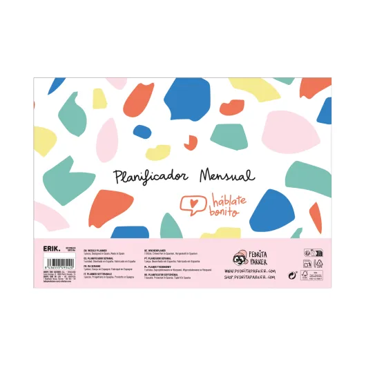 BLOC PLANIFICATORE MENSILE A4 PEDRITA PARKER HABLATE BONITO