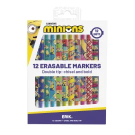 SET DI 12 PENNARELLI CANCELLABILI MINIONS 2