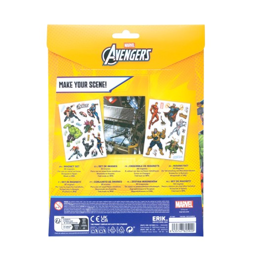 SET DI CALAMITE FUSTELLATE MARVEL GLI AVENGERS