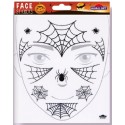 MASCARA DE PEGATINAS HALLOWEEN TELARAÑAS