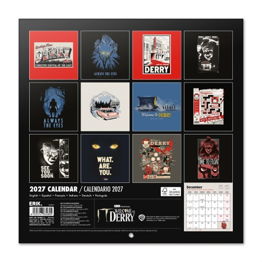 CALENDARIO 2027 30×30 CLASSICI DEL TERRORE