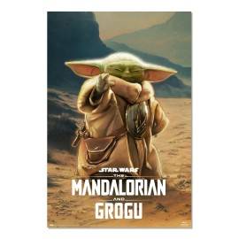 POSTER STAR WARS THE MANDALORIAN AND GROGU 2