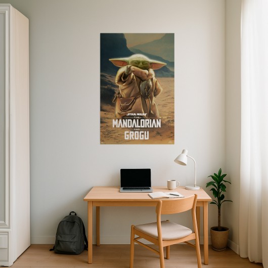 POSTER STAR WARS THE MANDALORIAN AND GROGU 2