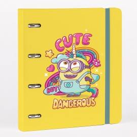 CARTELLINA A 4 ANELLI IN POLIPROPILENE MINIONS