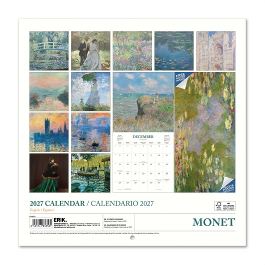 CALENDAR 2027 30X30 MONET USA