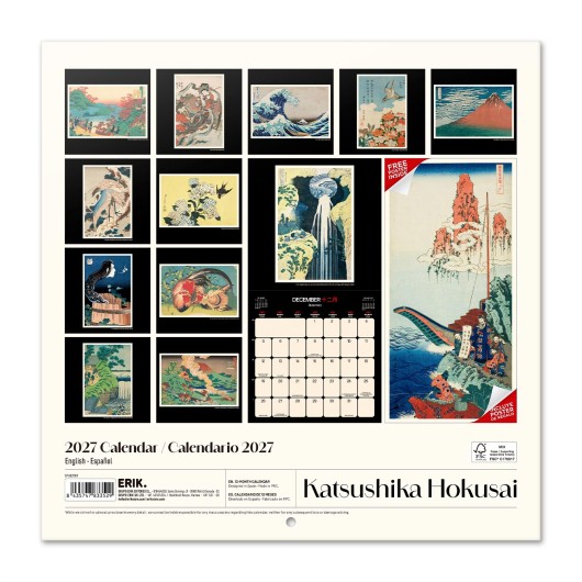 CALENDAR 2027 30X30 HOKUSAI USA
