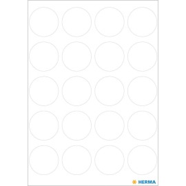 STICKERS VARI CIRCOLARI COLORATI 19MM BIANCHI 2