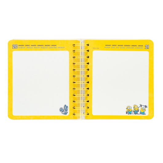 DIARIO SCOLASTICO GIORNALIERO 2026/2027 TAGLIA M 11 MESI MINIONS