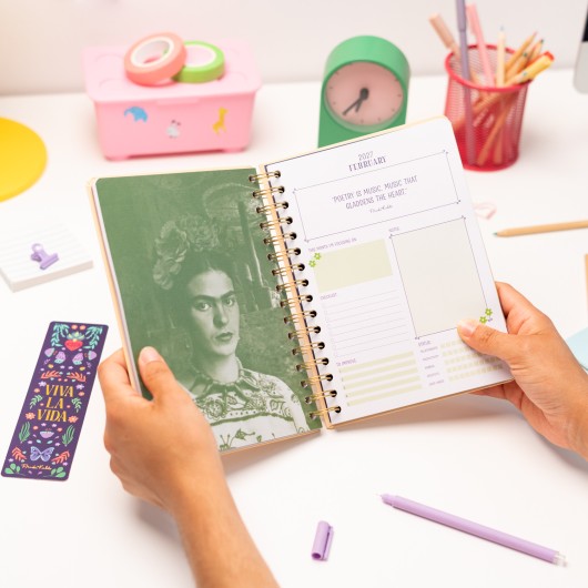DIARIO SCOLASTICO SETTIMANALE 2026/2027 FORMATO A5 12 MESI FRIDA KAHLO
