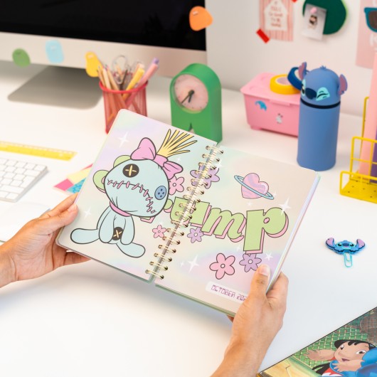 DIARIO SCOLASTICO SETTIMANALE 2026/2027 FORMATO A5 12 MESI DISNEY STITCH E ANGEL