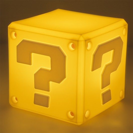 LAMPADA SQUISHY RICARICABILE IN SILICONE BLOCCO INTERROGATIVO MARIO