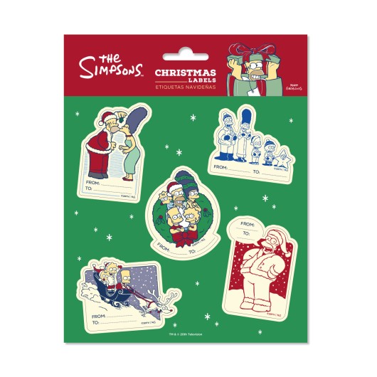 ETICHETTE ADESIVE NATALE PREMIUM THE SIMPSONS