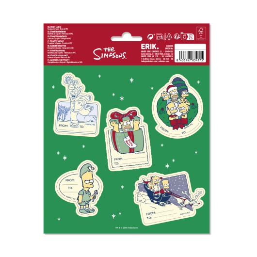 ETICHETTE ADESIVE NATALE PREMIUM THE SIMPSONS