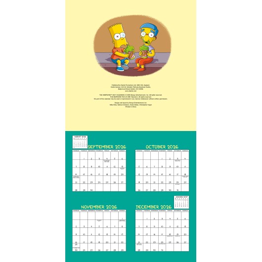 CALENDARIO 2027 30X30 THE SIMPSONS (PLASTIC FREE)