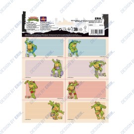 ETICHETTE ADESIVE TORTUGAS NINJA 2